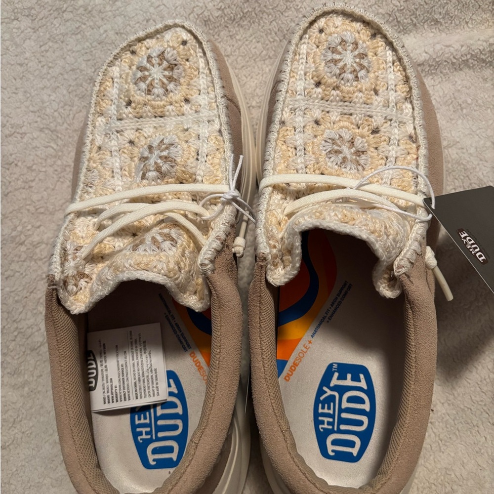 Hey Dude Irish Cream Multi Suede Slip-Ons